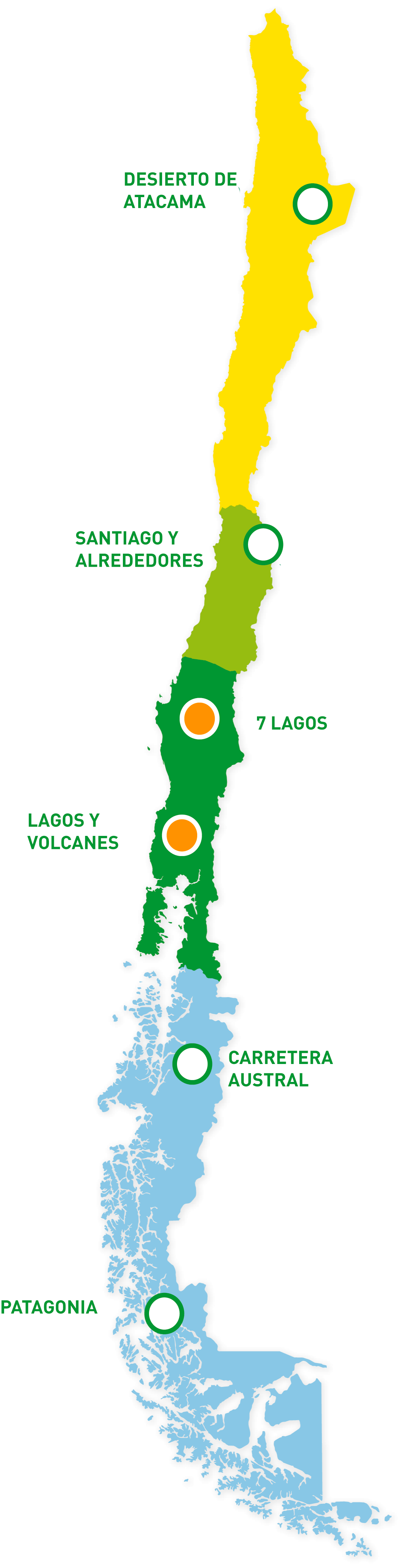 Mapa Chile - Andes Campers